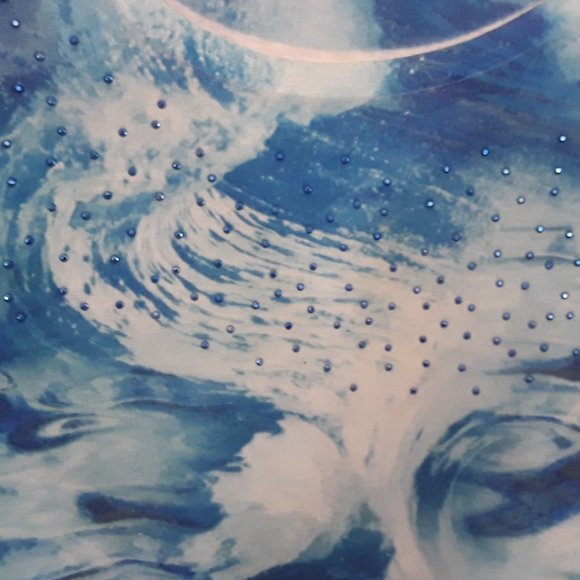 Style & Co L Blue Embellished Scoop Neck Top - Picture 3 of 5